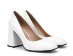 Womens Brown Genuine Leather Dress Shoes 3inch High Heel Platform Closed Toes