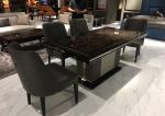 Home Furniture Luxury Design Dining Table Burl Veneer Tabletop