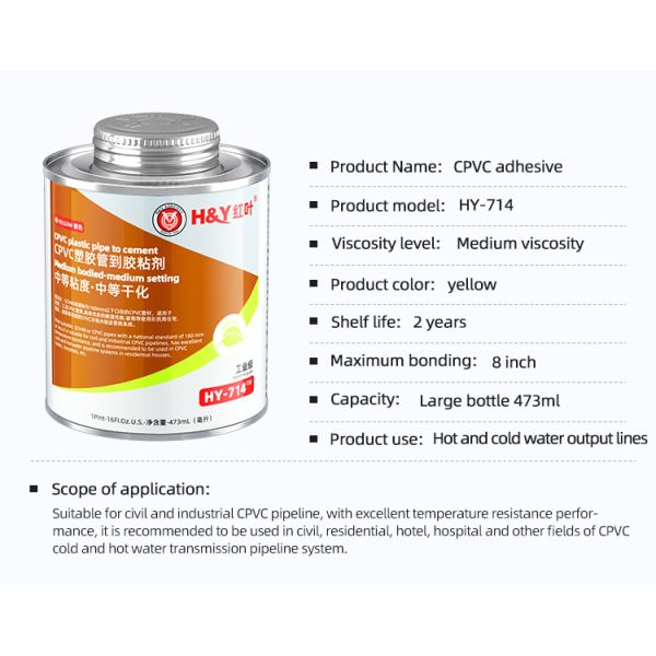Cpvc Plastic Pipes Glue Industrial High Temperature Resistance Adhesive Cpvc Solvent Solvent