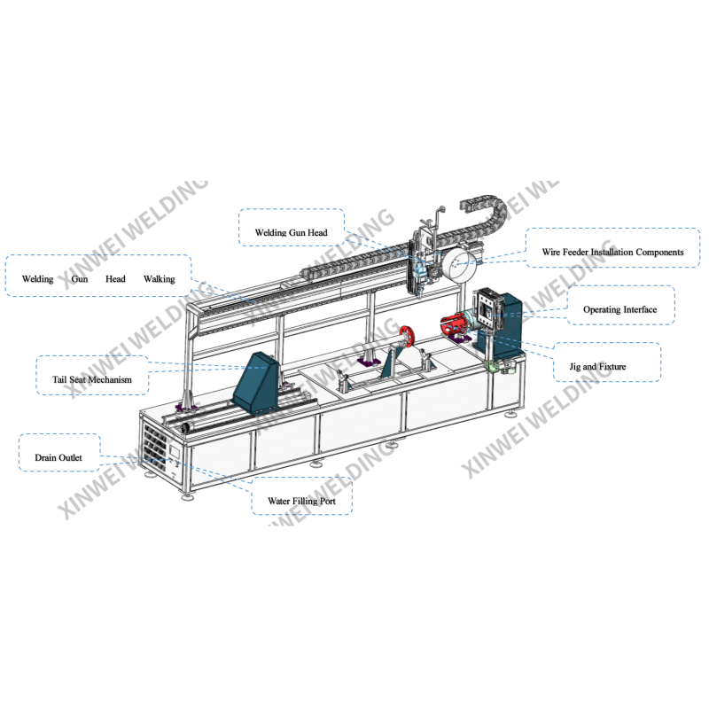 Optical Automatic Fiber Laser Welder 2000W Welding Equipment For Cylindrical Parts
