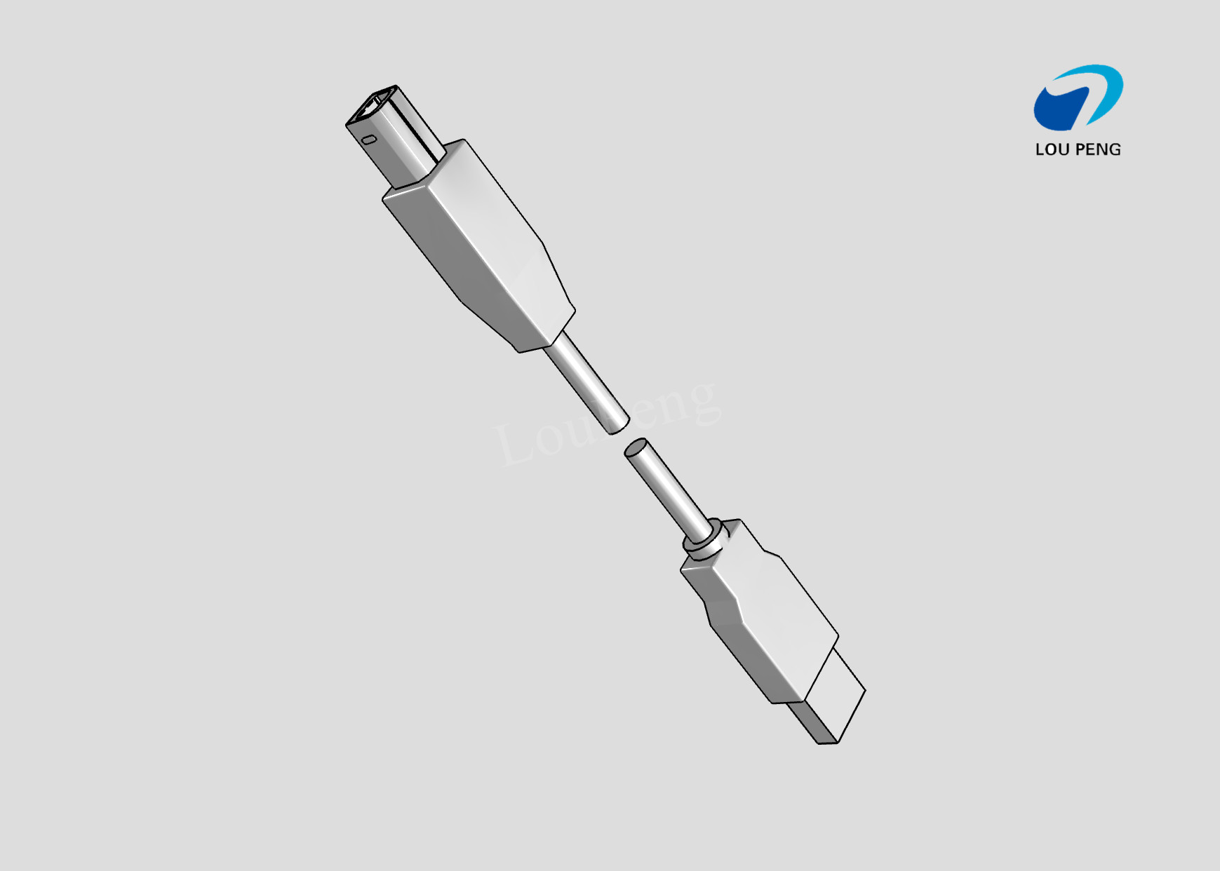 USB Cable Assemblies, USB 4-Position Plug, Type A to Type B, Double-Ended, Standard, 28AWG Wire Size, Black