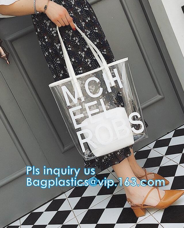 plastic makeup pouch PVC portable cosmetic bag, pvc tube handle bags,pvc clear plastic handle bags,pvc pipe handle bag