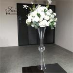 Small Crystal Flower Vase Clear For Flowers Wedding Centerpieces 90CM