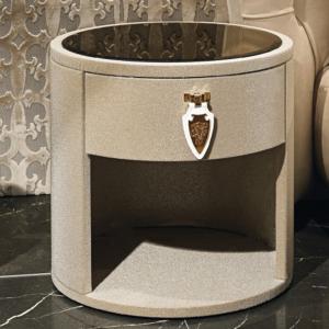 Wholesale Leather 0.55m Contemporary Bedside Cabinets 500mm Fancy Bedside Table from china suppliers
