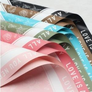 Wholesale Rose Garden Flower Wrapping Paper Plastic Film Small Fresh High-end DIY Handmade Flower Shop Flower Art Materials from china suppliers