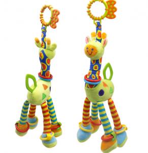 Wholesale Customized Logo Baby Plush Toy Lathe Hanging Newborn Giraffe Gum Ring Puzzle from china suppliers
