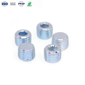 Wholesale M8 Electronic Screws Carbon Steel Blue Zinc Plated Hexagonal Screw Headless Flat Tail from china suppliers
