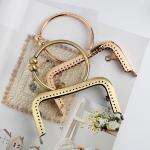 Two Ball Closure Antique Brass Purse Frame 152g