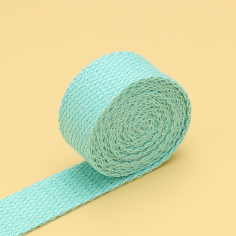 20mm-50mm Thickened Polyester Cotton Webbing School Bag Backpack Handbag Canvas Strap Solid Color Plain Weave Strap