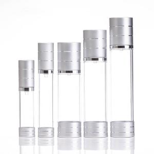 Wholesale PET Round 4oz Clear Airless Pump Lotion Bottle 50ml 100ml from china suppliers