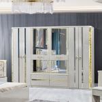 Modern Luxury Villa Wood Frame King Size Bed Home Royal Classic Wooden Queen