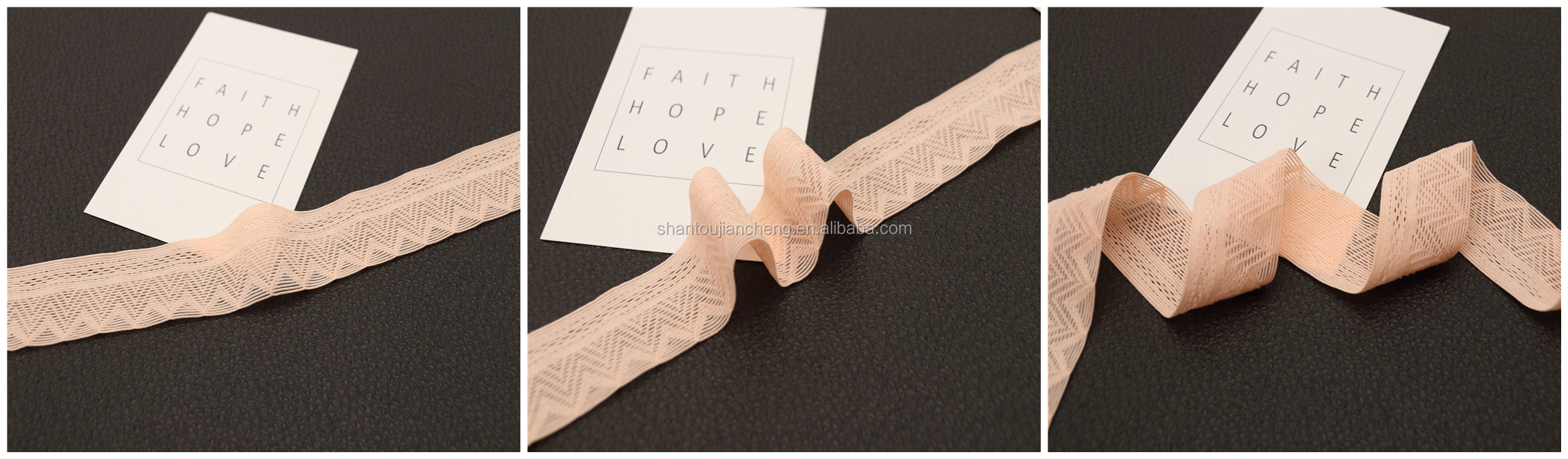 38mm Sexy Lady Lace Elastic Nylon Elastic Band Underwear Webbing Spandex / Nylon High Tenacity Not Support Eco-friendly