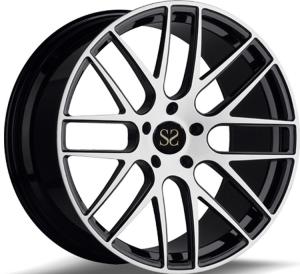 Wholesale 2- Piece Gloss Black Machined 21 Rims For 911 Forged Rims Wheels 5x130 from china suppliers