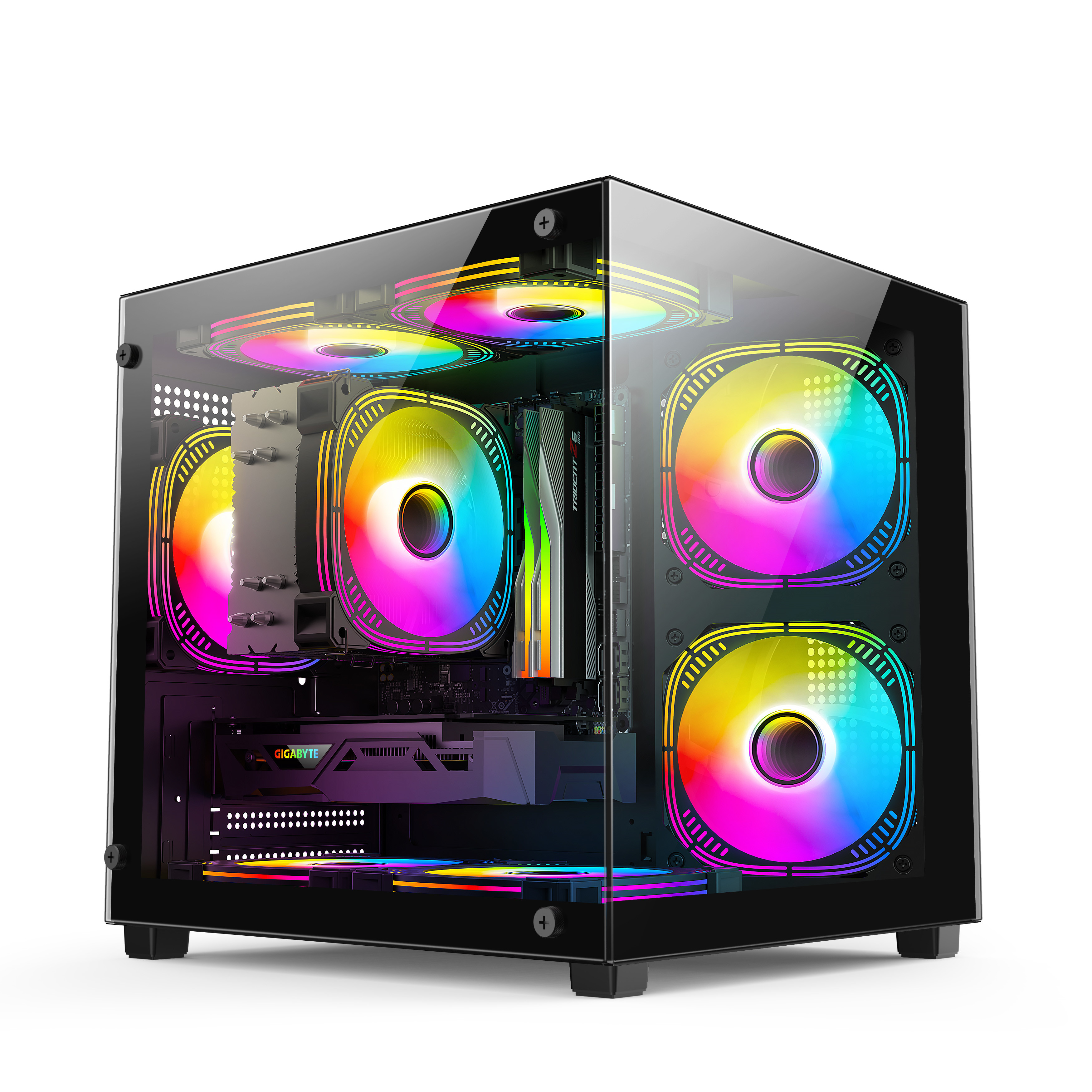 Micro-ATX/ ITX PC Case Awesome Heat Dissipation Supports Lots Of Different Hardware Setups For Gamer Pros