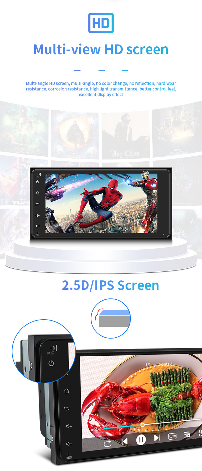 Multi Languages 7 Inch 8 Core Android Car Navigation Device Radio Player For Toyota