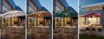 Sun Outdoor Aluminum Beach Umbrella LED Light Parasol 2.7M