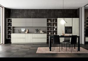 Wholesale Modern Kitchen Cabinet Solid Color Matte Lacquer Door Custom Melamine Kitchen Cabinet Free Kitchen Design from china suppliers