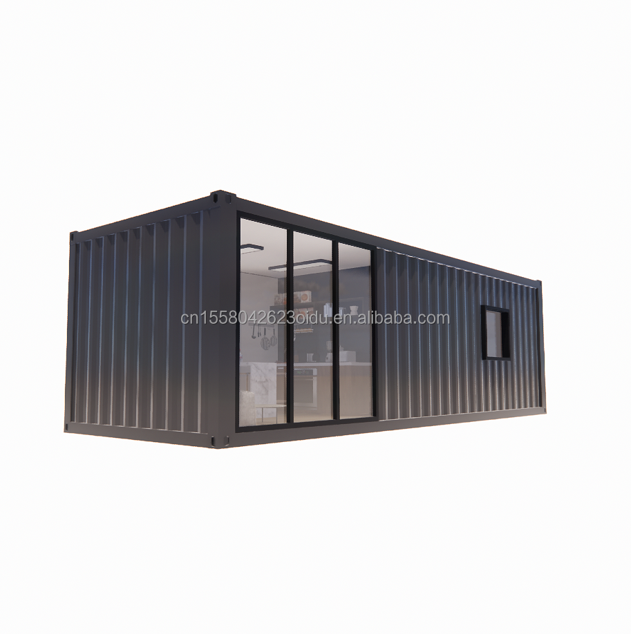 Wall 50/75/100mm Wave Sandwich Panel 20ft Beautiful Prefab Container Homes with Galvanized Steel