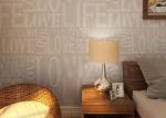 0.53*10M Modern Non - woven Wallpaper , Fashion LOVE English Letters Wallpaper