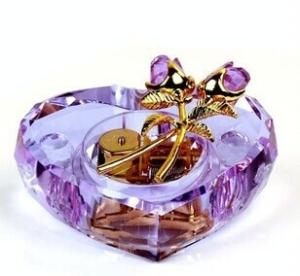 Wholesale Lover heart-shape purple Music Box from china suppliers