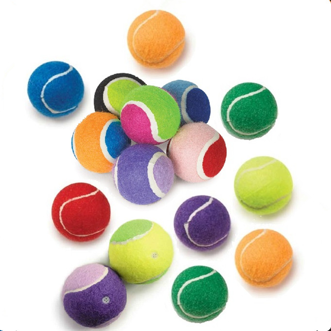 2pk squeaky dog tennis balls