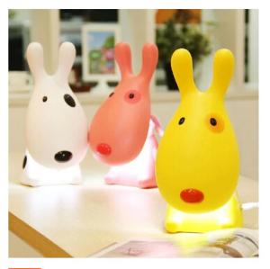 Wholesale New creative gift product charging lovely dog reding lamp desk light from china suppliers