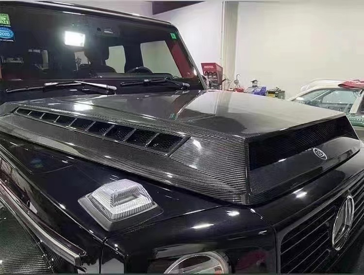 For Benz G Class W463 G500 G550 G63 Carbon Fiber Machine Cover W463 Upgraded B900 Style Hood