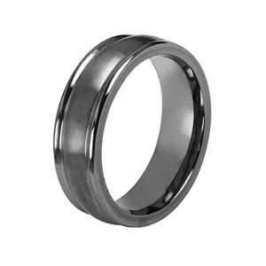 Wholesale Simple Fashion Tantalum Men's Ring High Polished Plain Dome Wedding Band from china suppliers