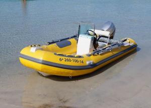 Wholesale Fiberglass Hull Small Rib Boat 3.9 M Yellow Dimensional Stability With Boat Trailer from china suppliers