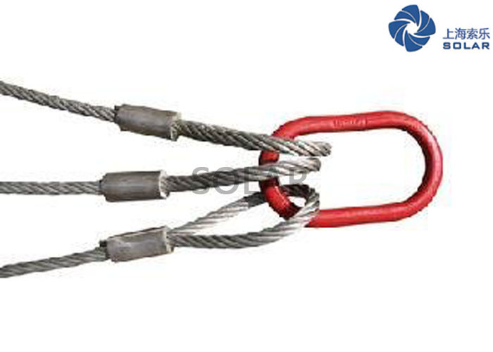 WLL: 15.63 Ton, Dim.: 24mm, Leg Length: 3 Mt.6x36, IWRC, Grade 19601/1)/11VI2, Galvanized, Four-Legged Wire Rope Sling,