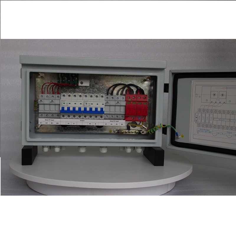 DC1000V Solar Panel Combiner Box 4 In 2 Out Photovoltaic Combiner Box