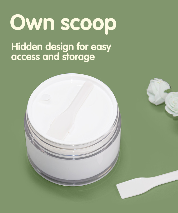 Empty Plastic Cosmetic Cream Jars With Mixture Screw Top Cover And Inner Cap