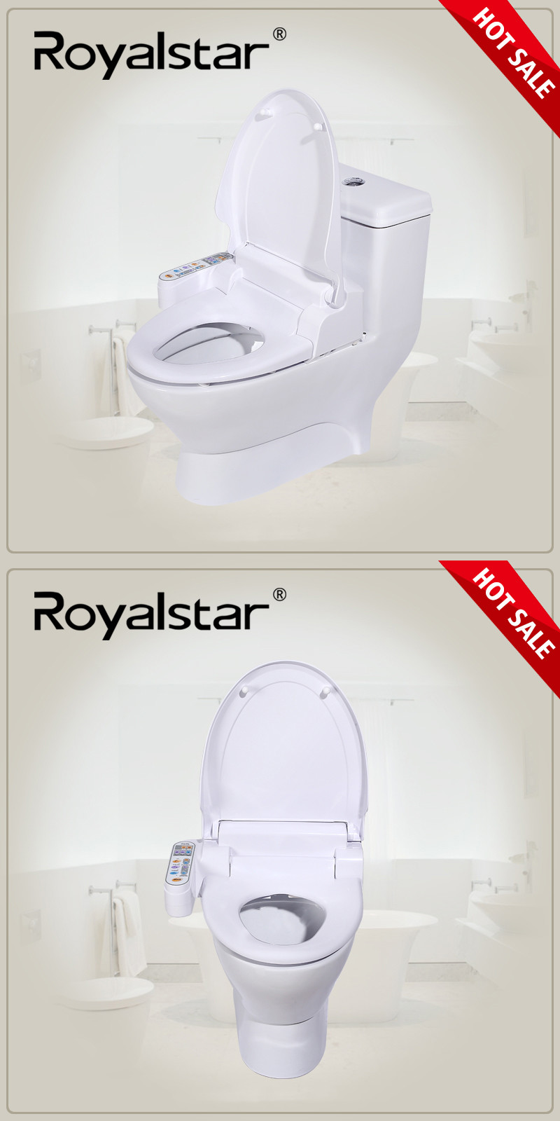 505*480*170mm 550W Wash Heater Power RSD-3100 Compact Smart Bidet Toilet Seat