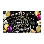 OEM Polyester 3x5 Happy Birthday Flag For Indoor Outdoor Party