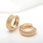 Eco Friendly 18K Gold Plated Multi Small Dot Beads Hoop Earrings For Women Girls