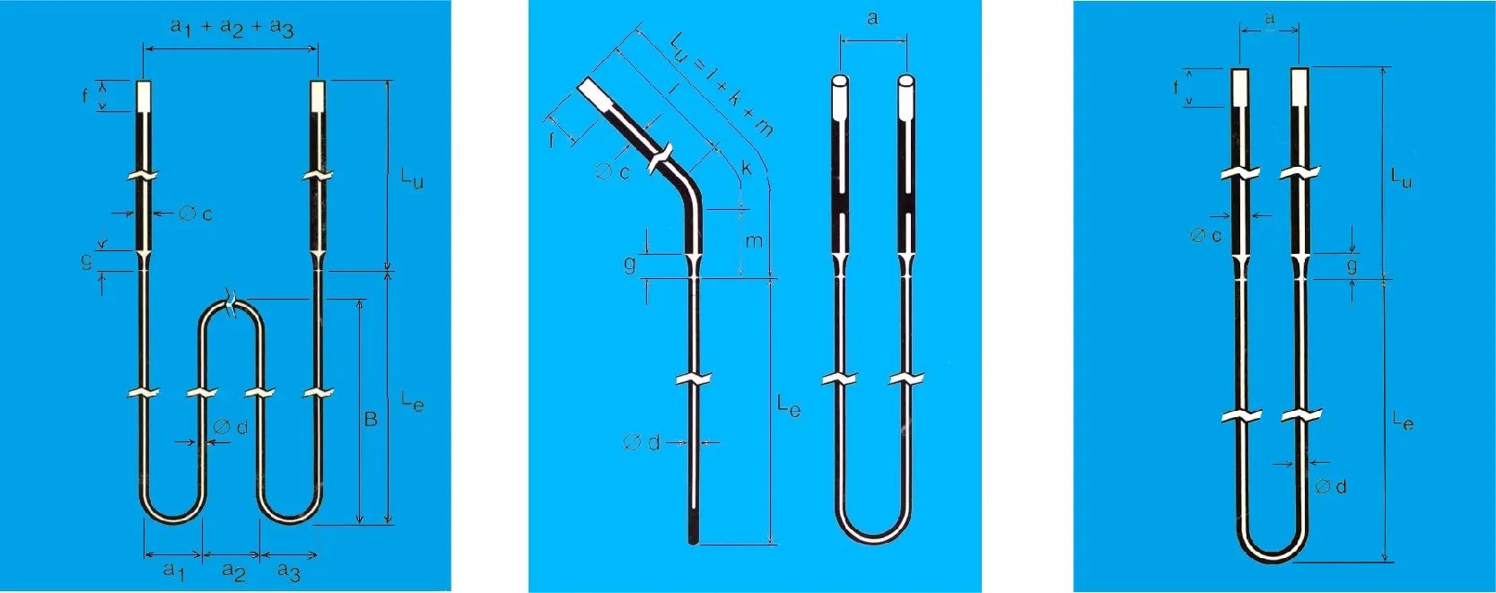 1700C 1800C 1900C 12/24mm Mosi2 Heating Elements Kiln Heating