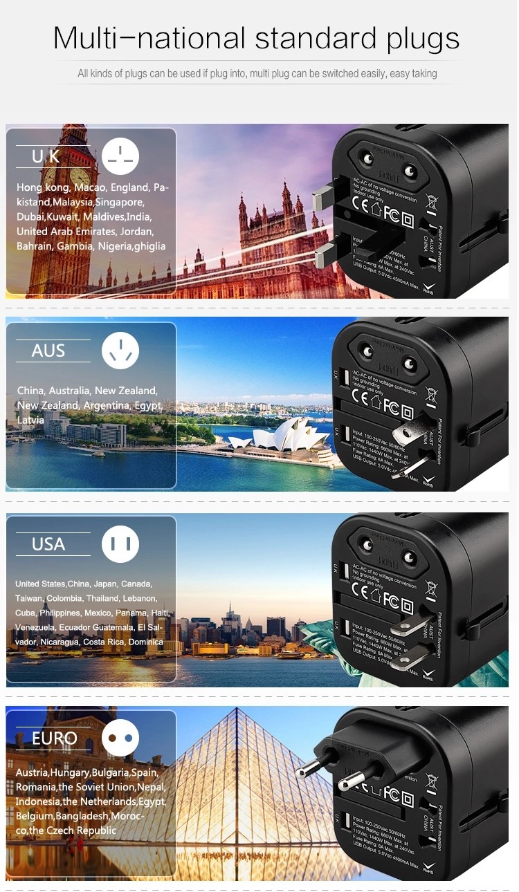 5V 4500mA USB Power Travel Power Adapter Smart All In One Converter Power Adapter
