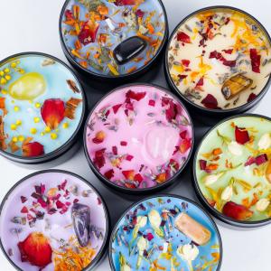 Wholesale Customized Tin Scented Candle Fragrance Spiritual Healing Gift Energy Soy Candle Gift Set from china suppliers