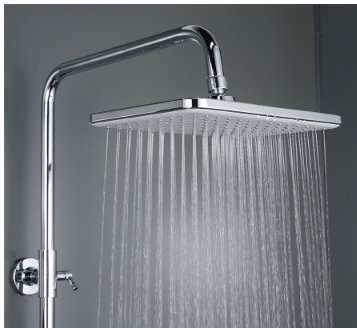 Large Rectangular Shower ABS Plastic Electroplating Shower With Polished Finish