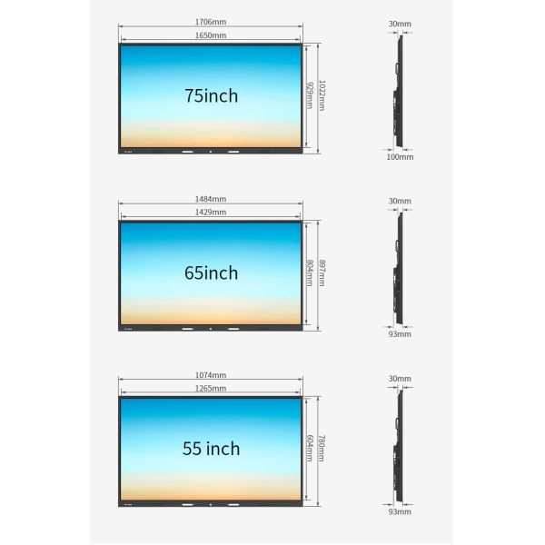 60 Hz Floor Stand 65 55 Inch Smart Interactive Whiteboard