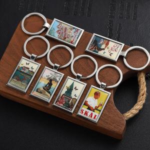 Wholesale Resin Epoxy Photo Metal Keychain Ring Holder OEM ODM Acceptable from china suppliers