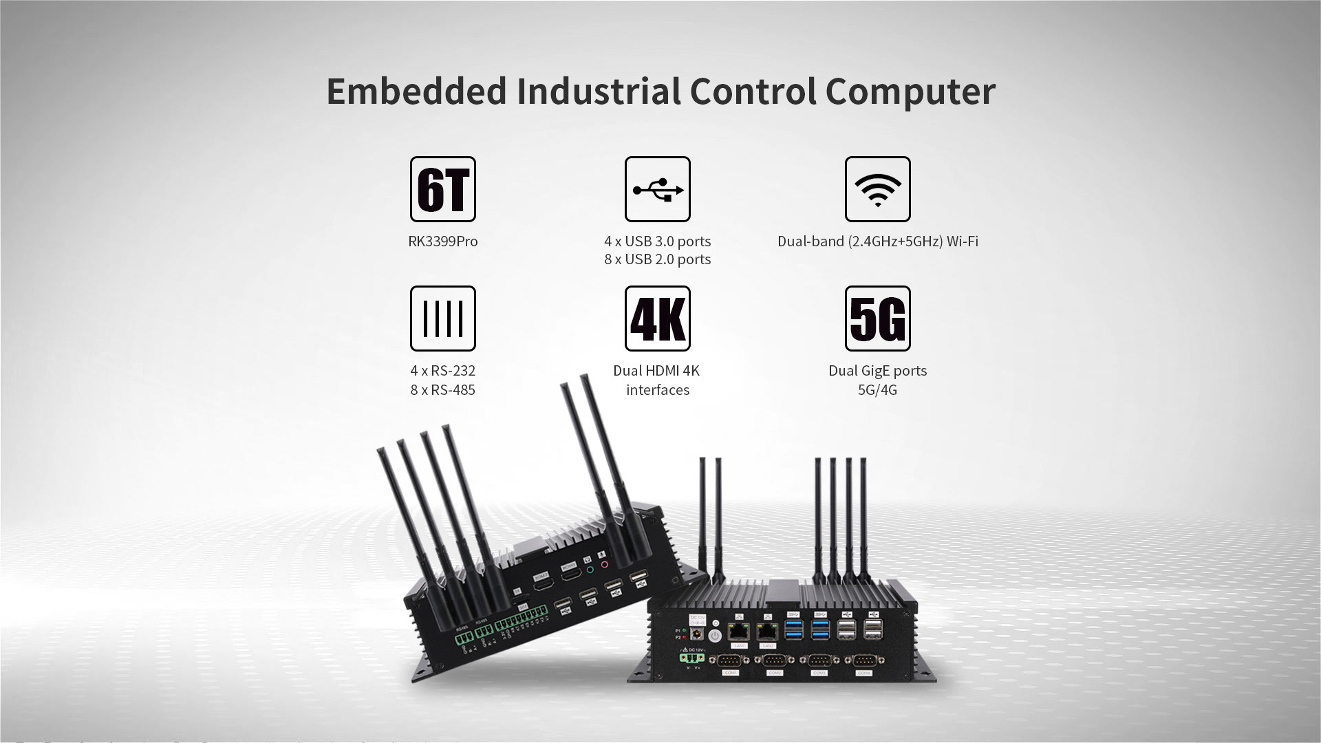 B500 5G AI-enabled Edge Computer Hexa-core RK3399 Pro processor 3.0 TOPS Al Computing