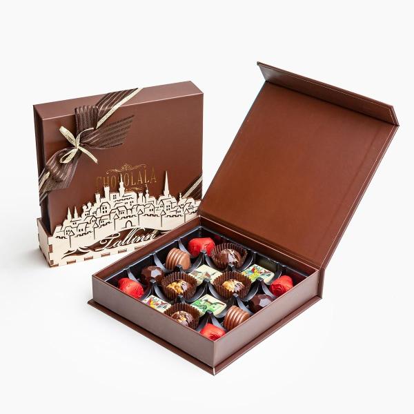 China supplier 12pcs chocolate book shape gift box Clamshell chocolate packaging