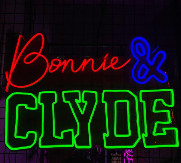 Bonnie&clyde Lover weeding party bedroom house neon sign