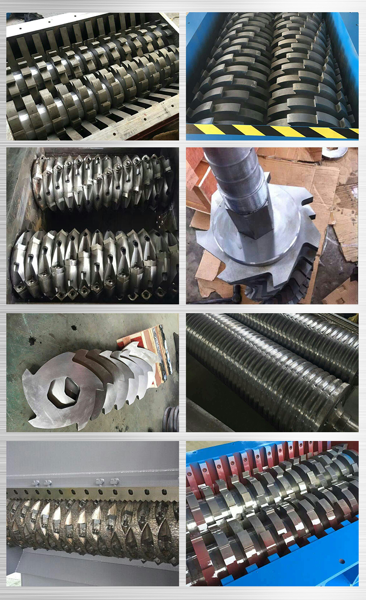 PP, PE Plastic tyre shredder machine, waste used tire shredder recycling machine for sale
