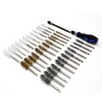 38pcs 1/4 inch Hex shank Wire Brush Drill Attachments Stainless Steel Brass