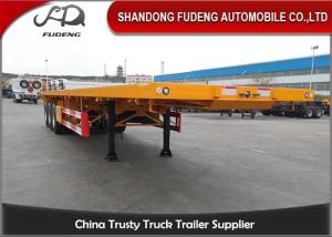 Wholesale 12.5 Meters 3 Axle 40 Ft Flatbed Container Trailer from china suppliers