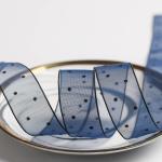 10mm-60mm Dot Velvet Wired Ribbon Embroidery double sided velvet ribbon