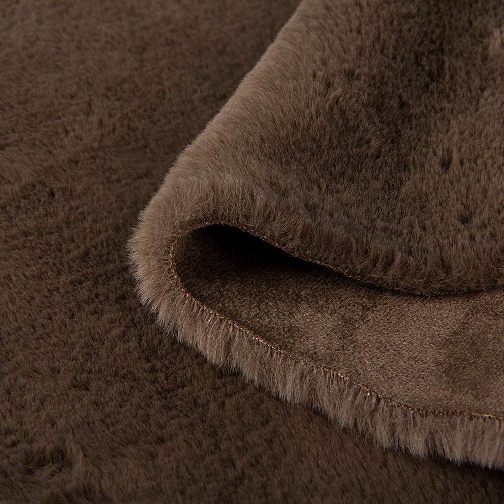 Tricot Knitted Rabbit Fur Fabric Medium-to-High Grade for Home Textile Garment and Carpet