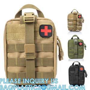Wholesale Outdoor Utility Bags, Camping Hiking Empty Tactical Molle Medical First Aid Kit Waist Pouch Bag for Storage from china suppliers